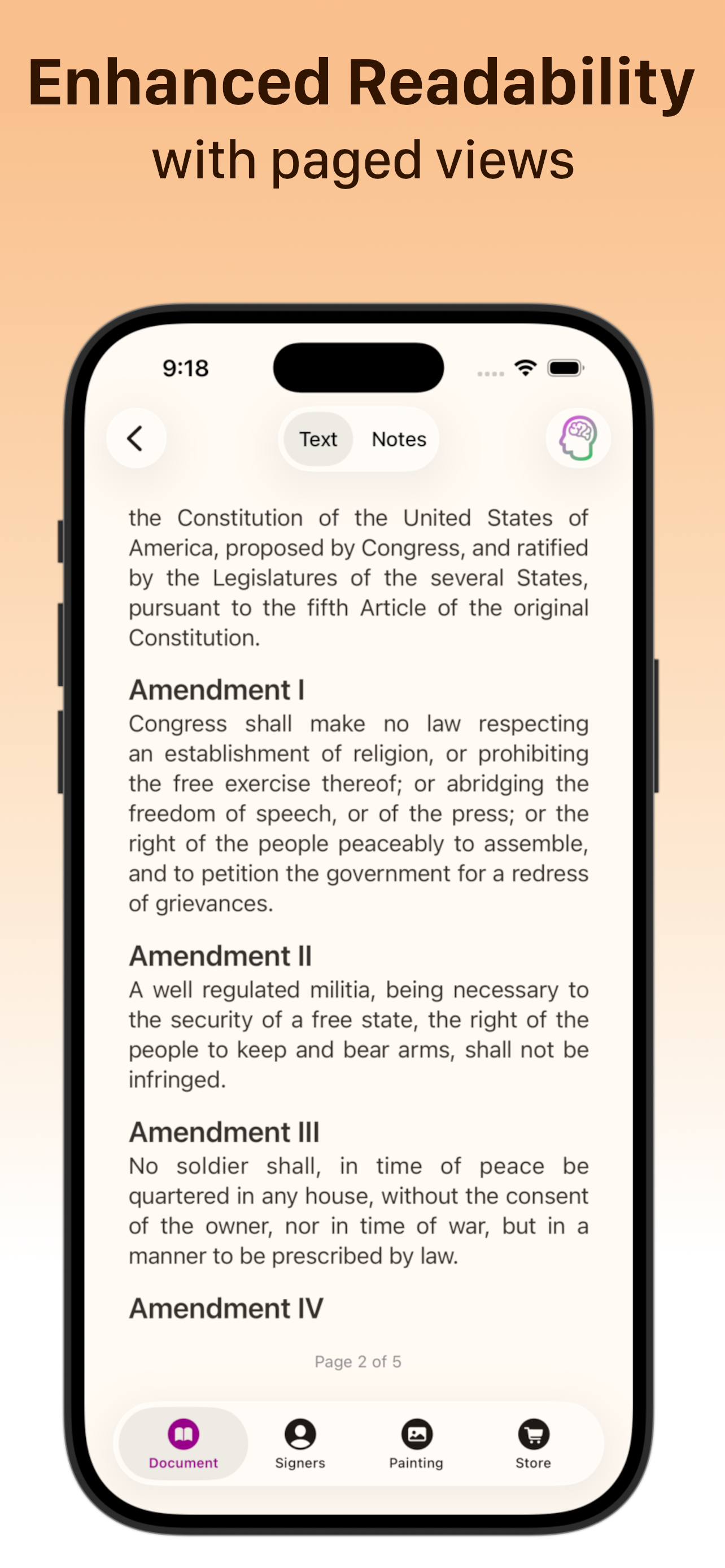 Constitution for iPhone screenshot 2