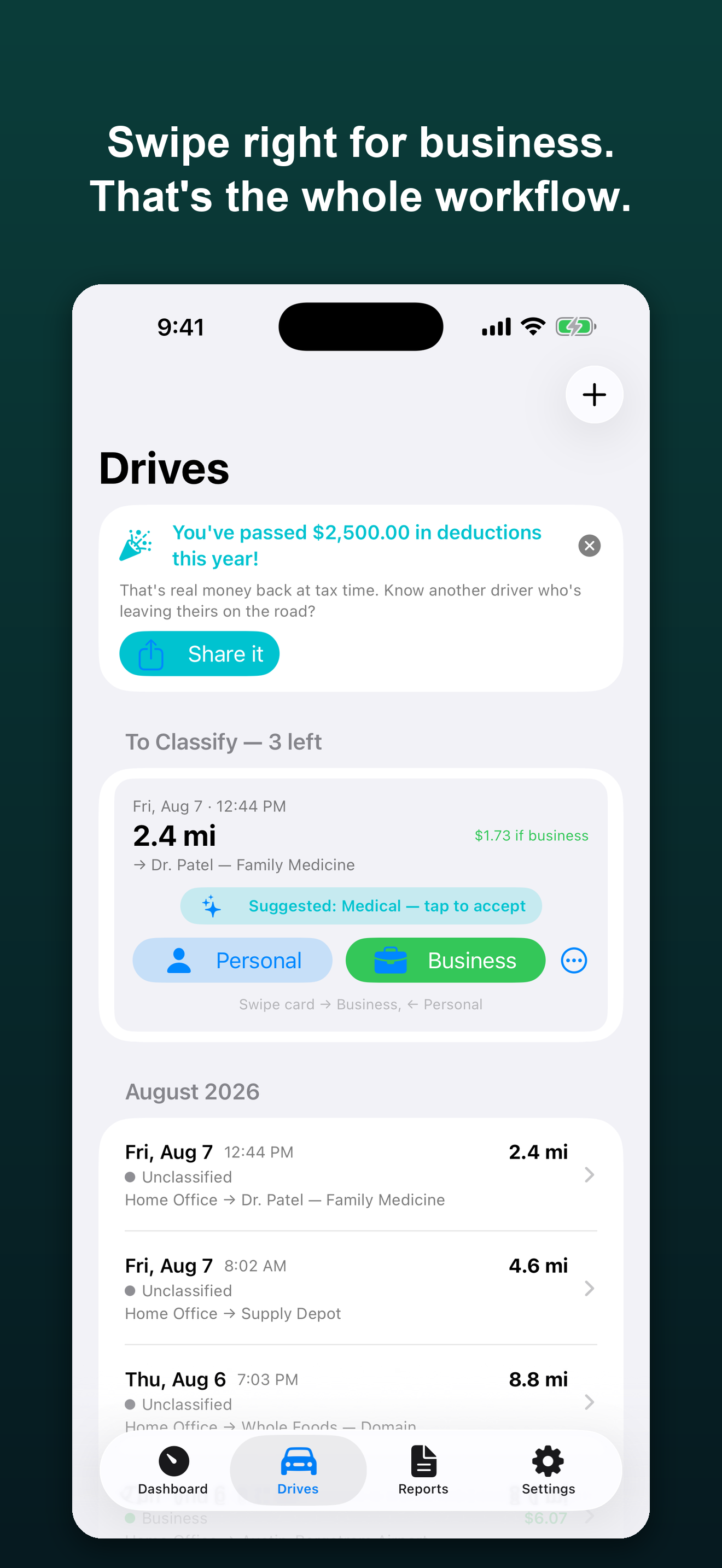 Kiro Mileage & Tax Log screenshot 2