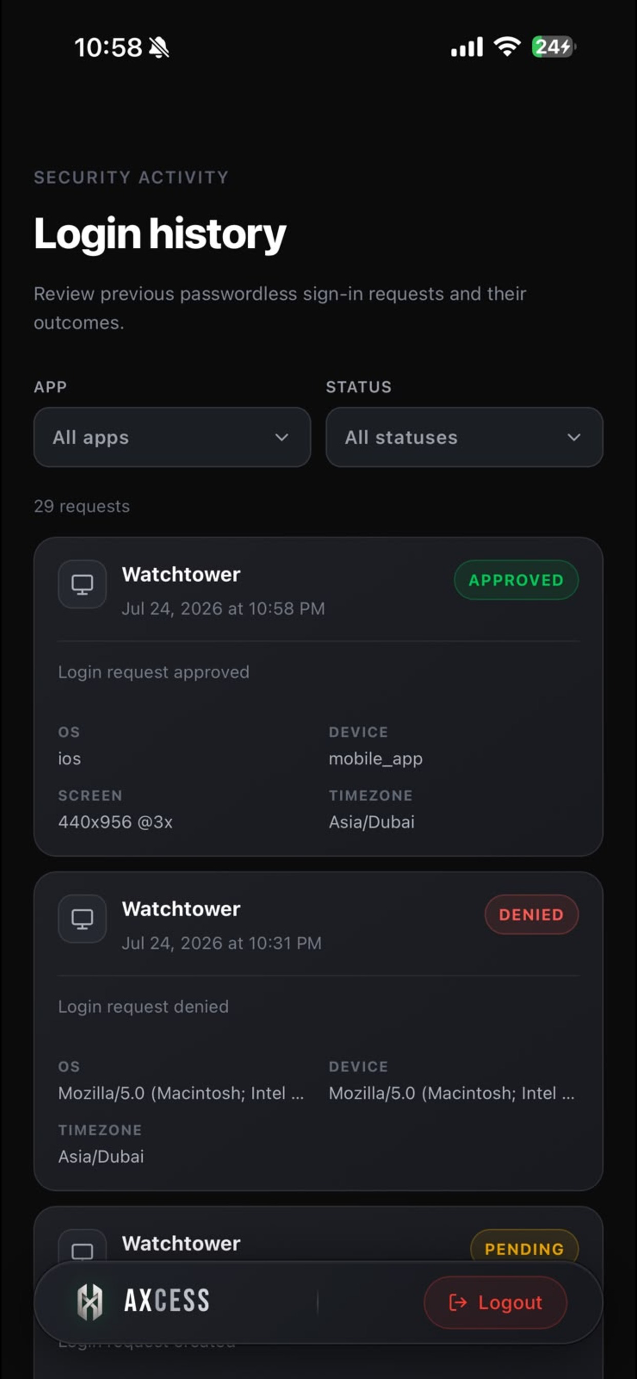 Axcess screenshot 4