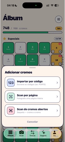 dupit - troca de cromos Screenshot 2 of 4