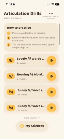 Articulation drills Screenshot 2 of 6