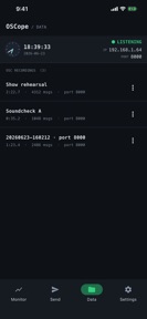 OSCope - on-site OSC debugger screenshot