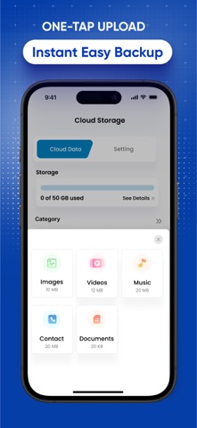 Cloud Storage Data backup screenshot