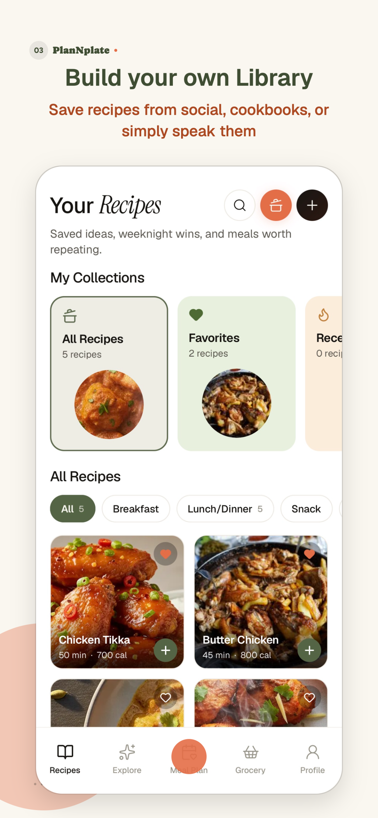 PlanNplate : Meals & Grocery screenshot 4