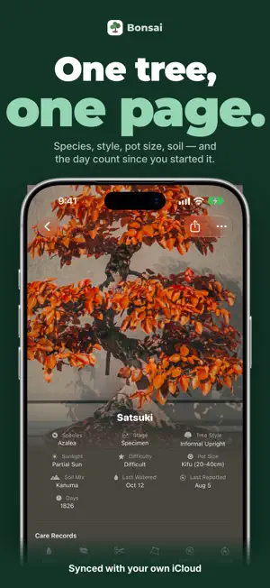Bonsai : Care & Growth Journal screenshot 1