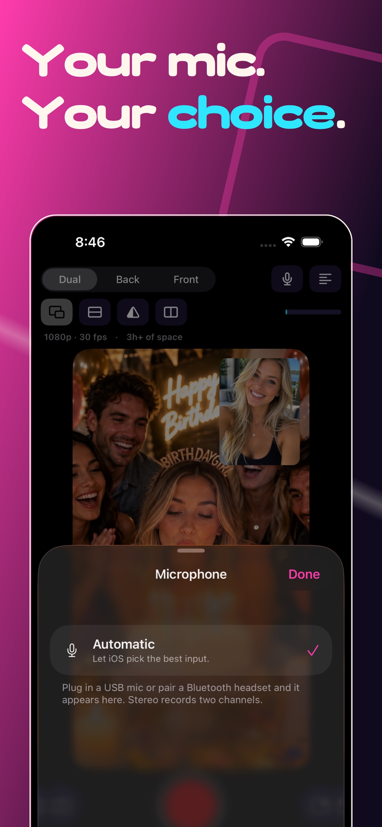 Screenshot 2 of TwinPost Cam: Dual Camera Vid