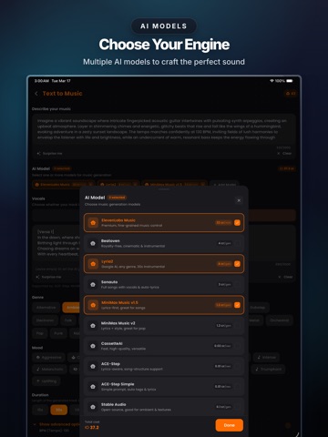 AI Music: Song Cover Generator iPad screenshot