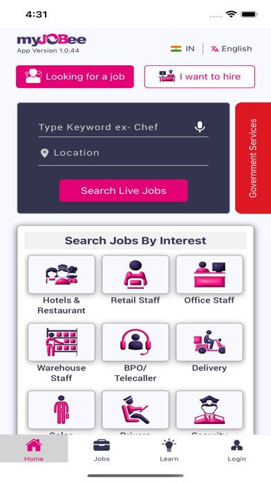 MyJobee Blue/Grey Collar Jobs Screenshot