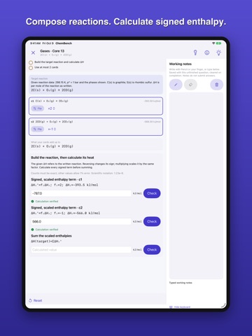 ChemBench: Equation Balancer iPad screenshot