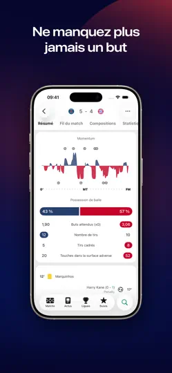 Capture d'écran de FotMob - Foot En Direct sur iPhone 5