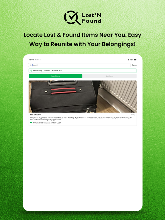 Lost’NFound iPad screenshot 5 - Social Networking app