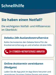 debeka auslands-sos ipad bildschirmfoto 2