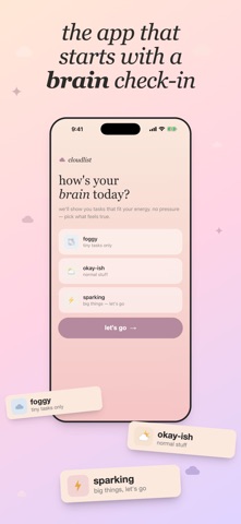 Cloudlist: ADHD To-Do List iPhone screenshot