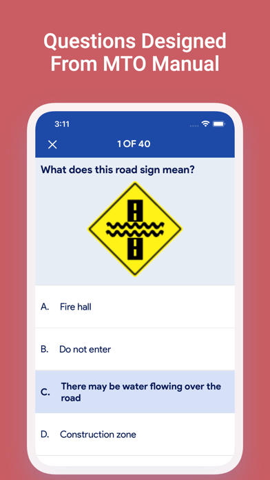 Ontario G1 Practice Test Screenshot