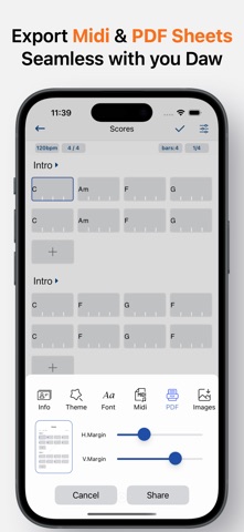 Chord Pad - tonaly & chordify iPhone screenshot