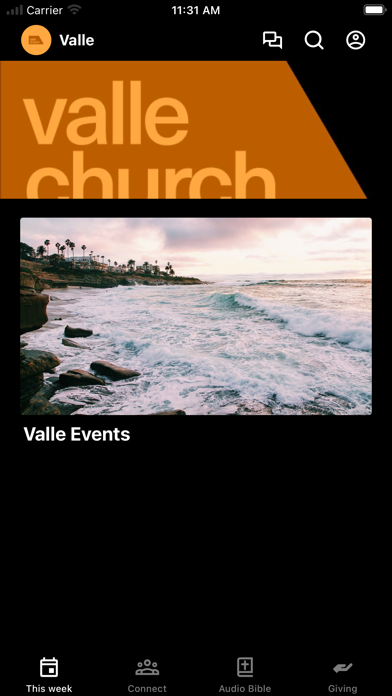 Valle Church app screenshot