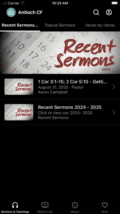 Screenshot #1 pour Antioch Christian Fellowship