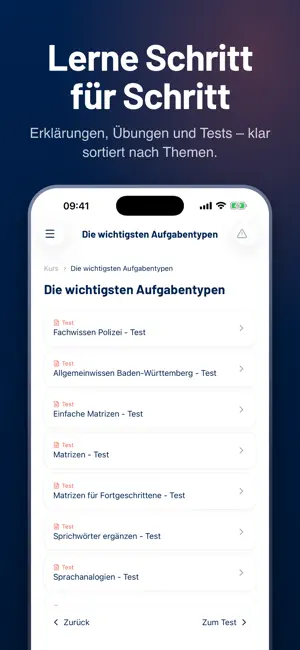 Polizei BW Einstellungstest screenshot 3