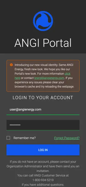 ANGI CNG Portal screenshot 1