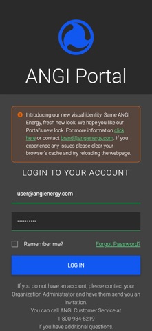 ANGI CNG Portal app screenshot
