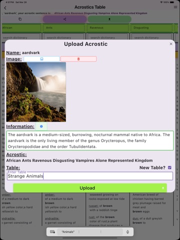 Acrostics Maker iPad screenshot