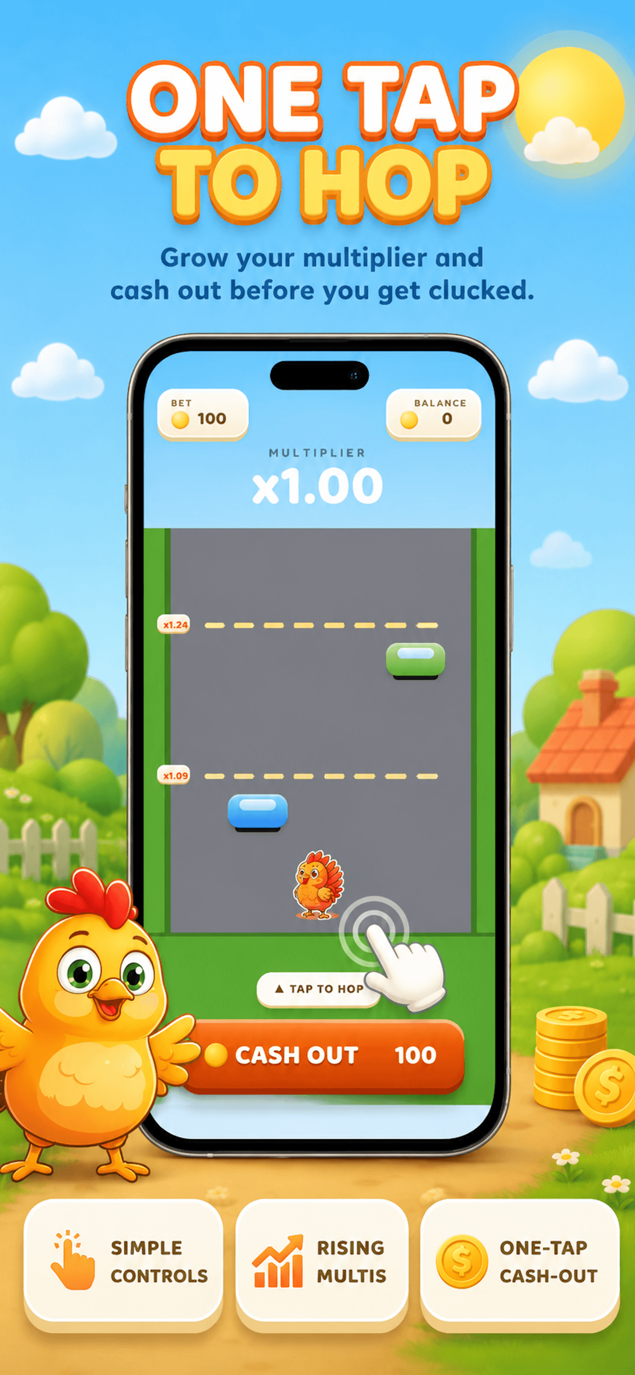 Cluck Road - Hop & Cash Out! screenshot 5
