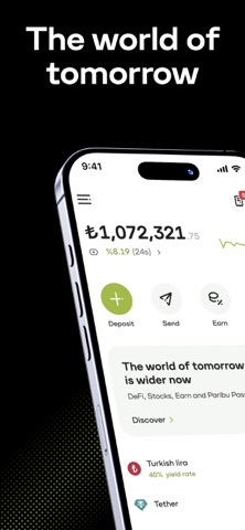 Paribu | Bitcoin - Crypto iPhone screenshot 1