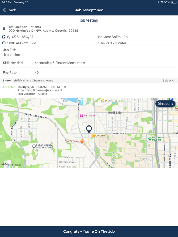 ReserveAJob iPad screenshot 5 - Business app