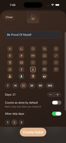 TwentyOne: Habit Tracker Screenshot 4 of 5