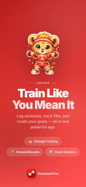 OneRep: Workout Tracker & PRs screenshot 1