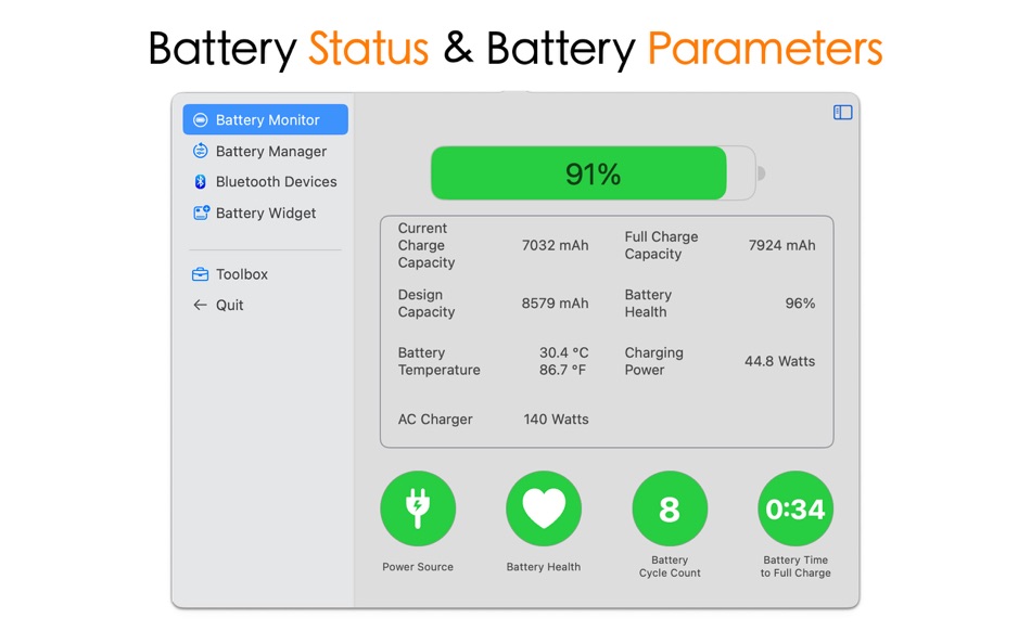 #3. Battery Monitor X-Health,Info (macOS) 由: 哲 魏