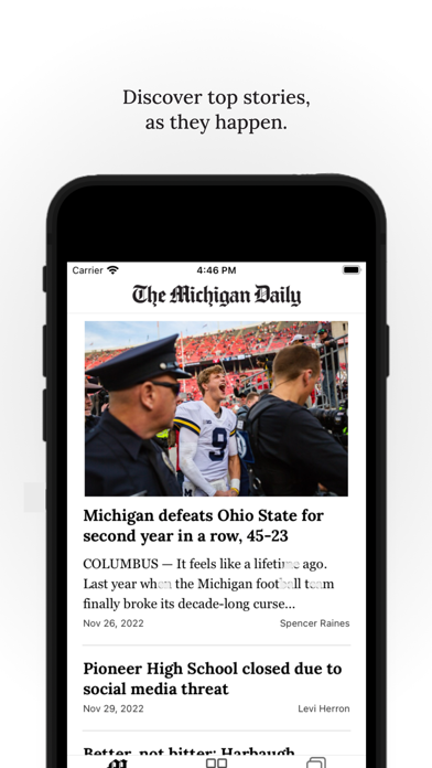 The Michigan Daily Screenshot