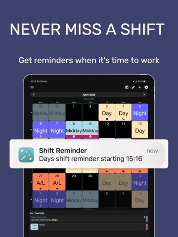 My Shift Planner – Shift Rota iPad screenshot 3