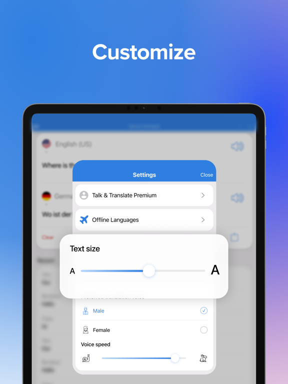 Talk & Translate AI Translator iPad screenshot 8 - Reference app