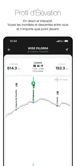 Capture d'écran de Wise Pilgrim Camino Francés sur iPhone 7