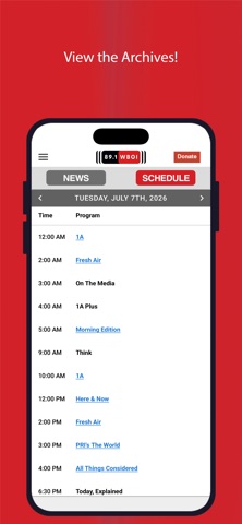 WBOI Public Radio App iPhone screenshot
