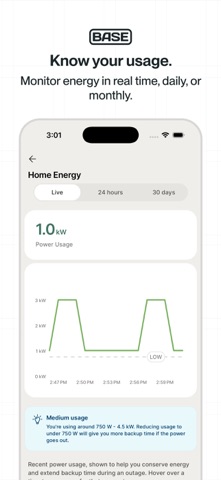 Base Power iPhone screenshot