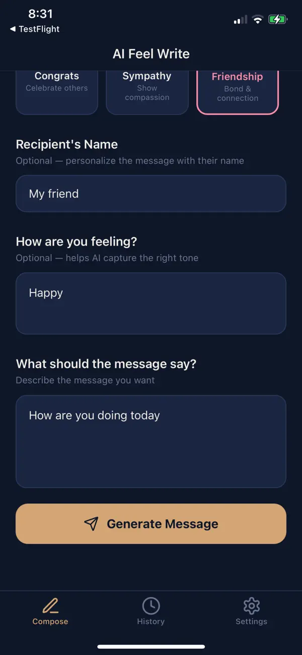 Screenshot #2 pour AI Feel Write
