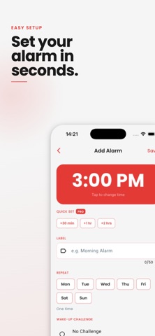 Alarm For Heavy Sleepers iPhone screenshot