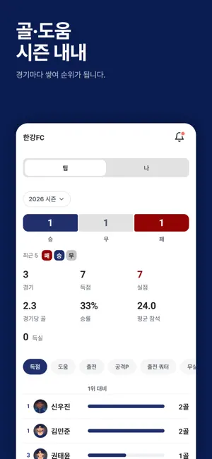 밟아 - 축구팀 풋살팀 관리 screenshot 4