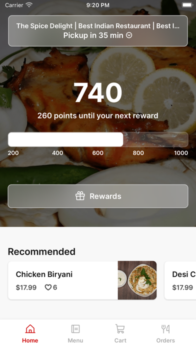 The Spice Delight Ohio iPhone screenshot 1 - Food & Drink app