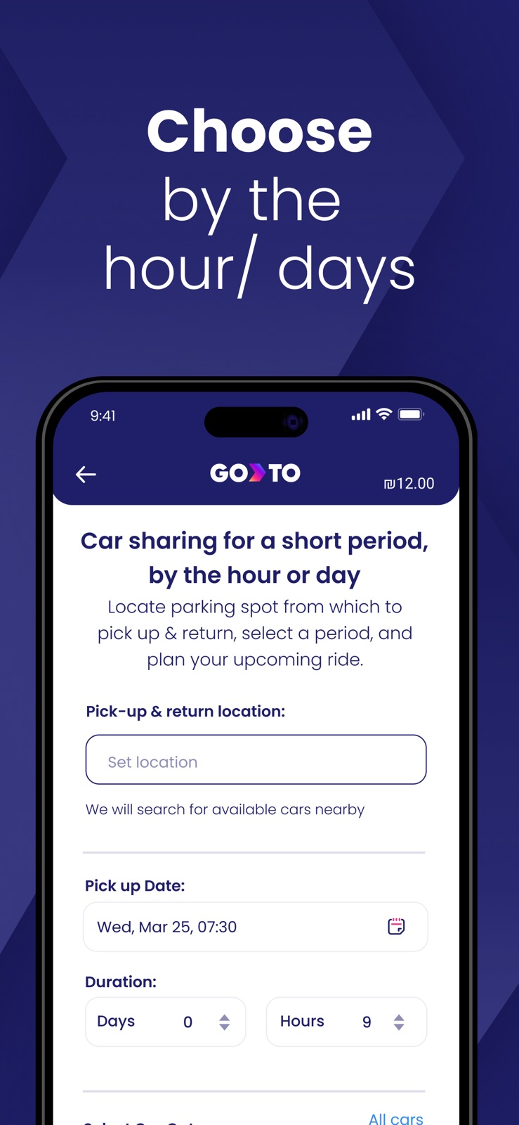 GoTo (CAR2GO) Shared Mobility iphone screenshot 3