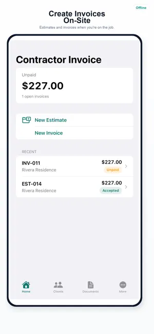 Contractor Invoice screenshot 1