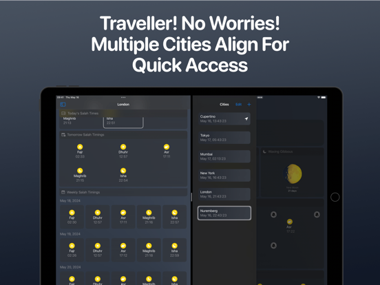 Adhan - Prayer Timings iPad screenshot 5 - Utilities app