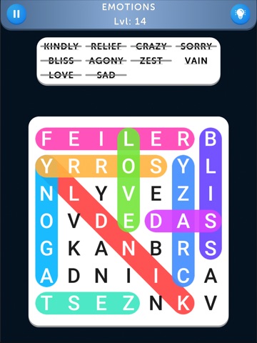 Word Search Hard iPad screenshot