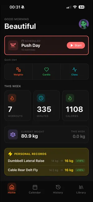 Waites: Your Fitness Journal screenshot 1