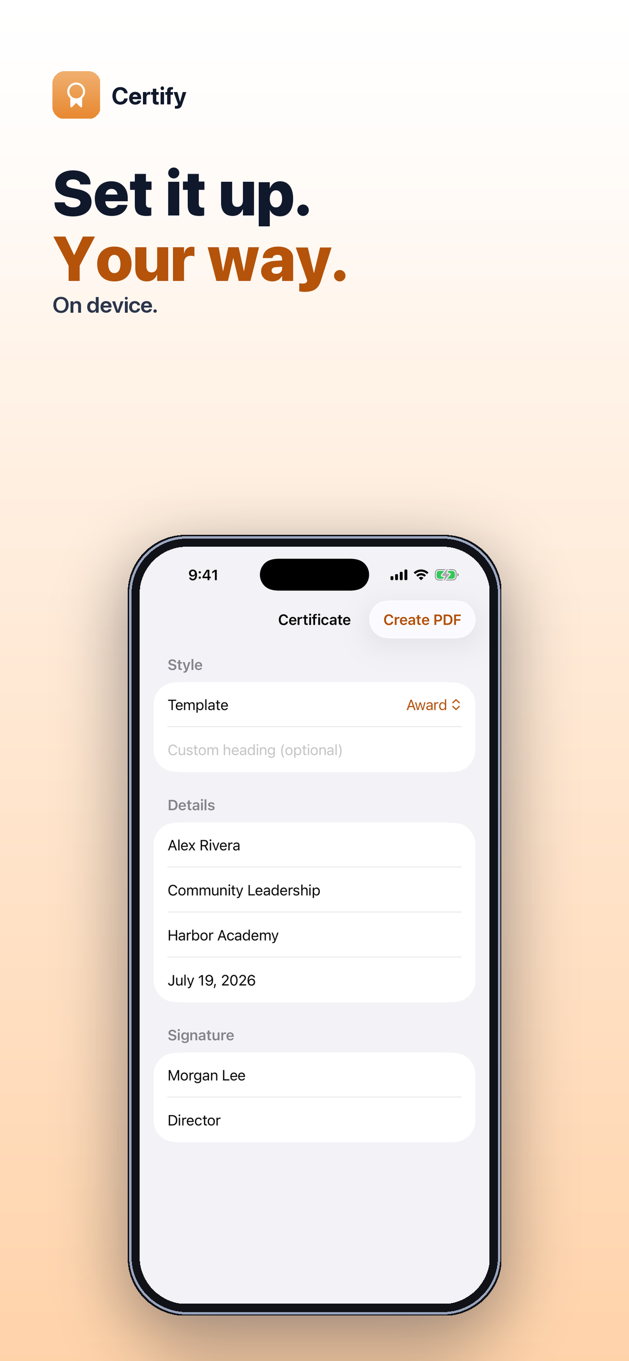 Certify: Certificate Maker screenshot 2