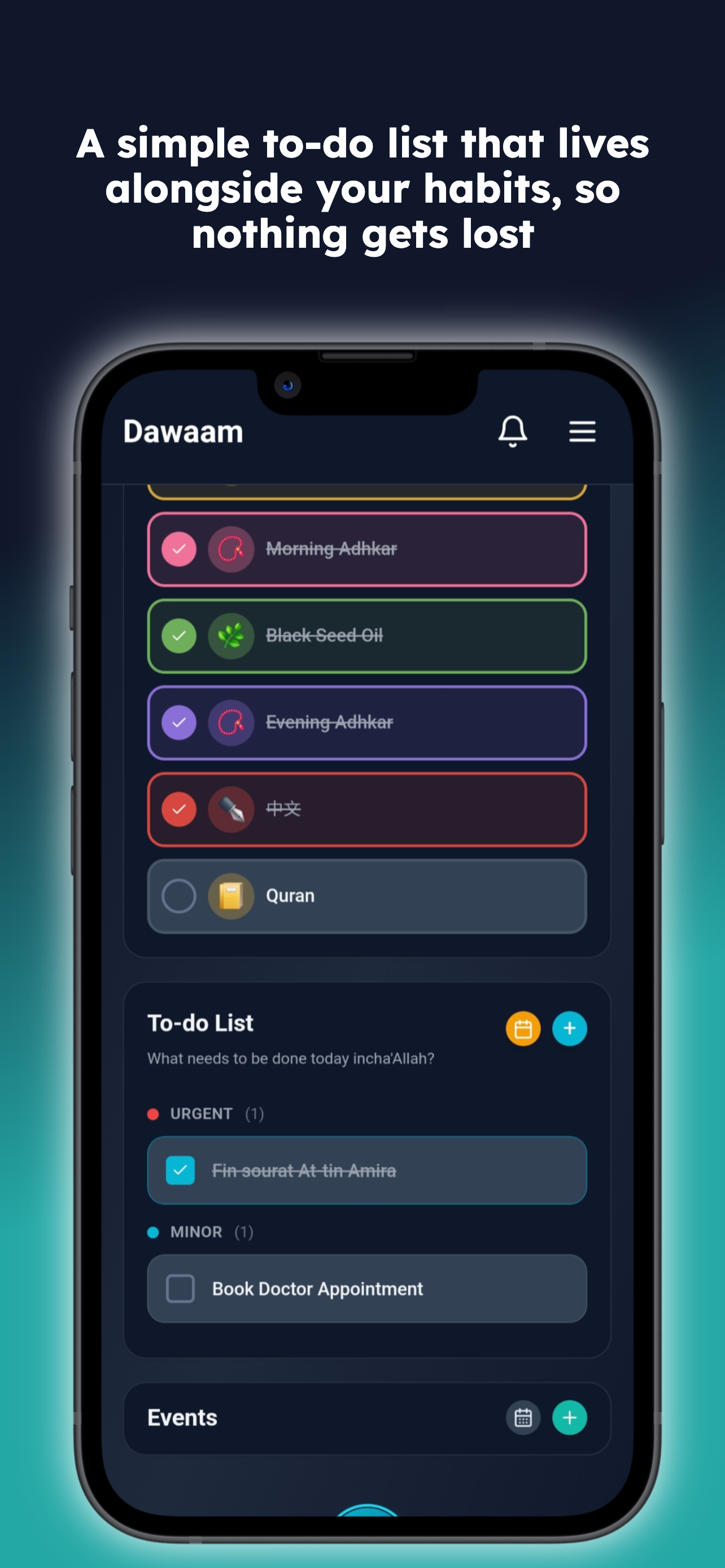 Dawaam: Islamic Habit Tracker screenshot 3