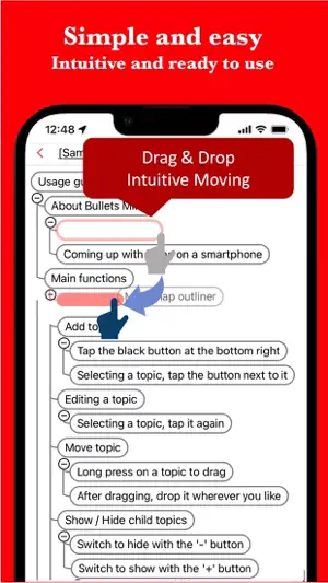 BulletsMind - Simple Outliner screenshot 2