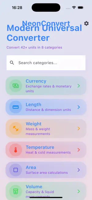 NeonConverter : Unit Convert screenshot 1